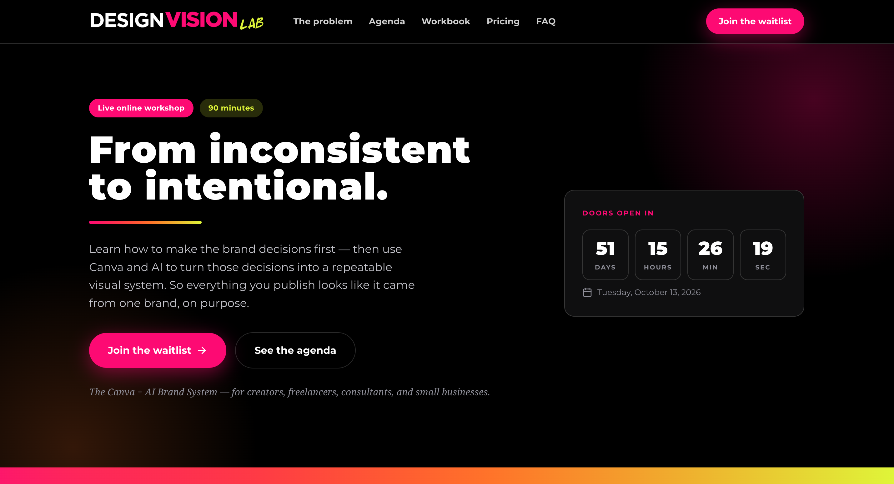 Design Vision Lab — a sample client website built by New Storefront